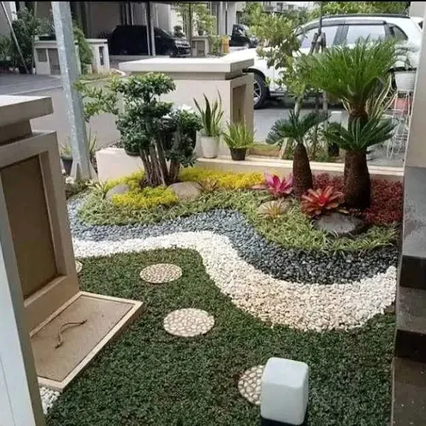 taman minimalis depan